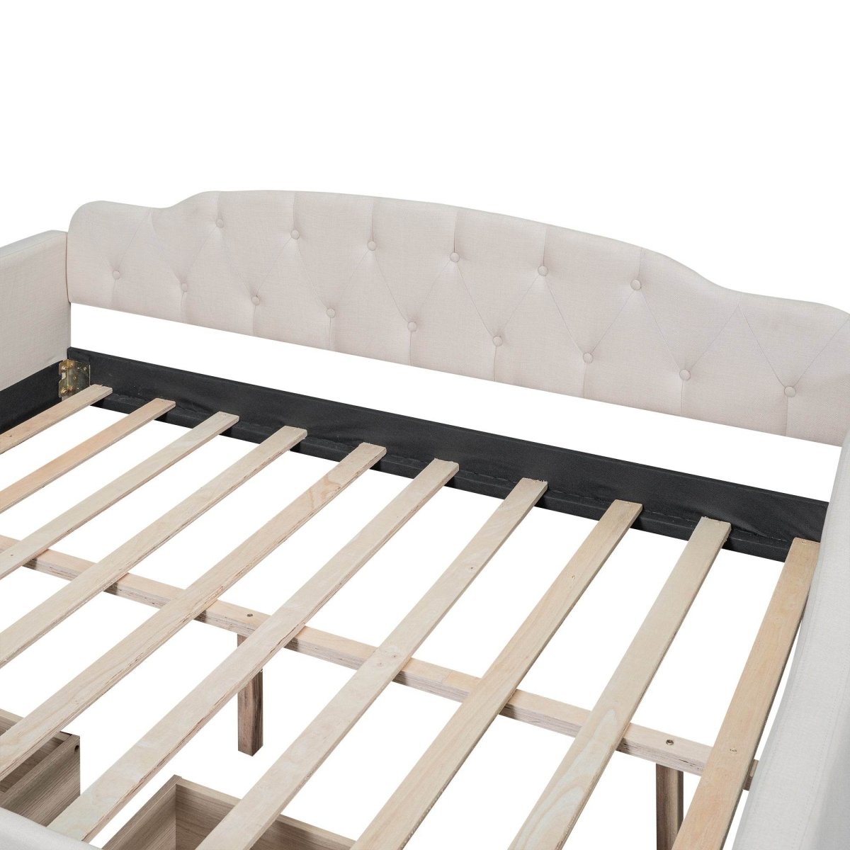 Upholstered Tufted Daybed With Drawers - Sleep Galleria