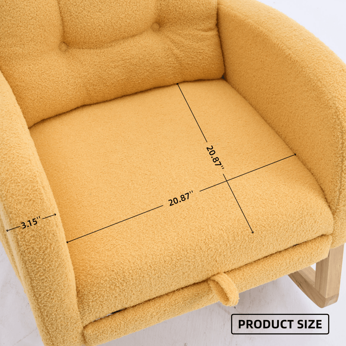 Upholstered Yellow Rocking Chair With Footrest - Omega Lifestyles
