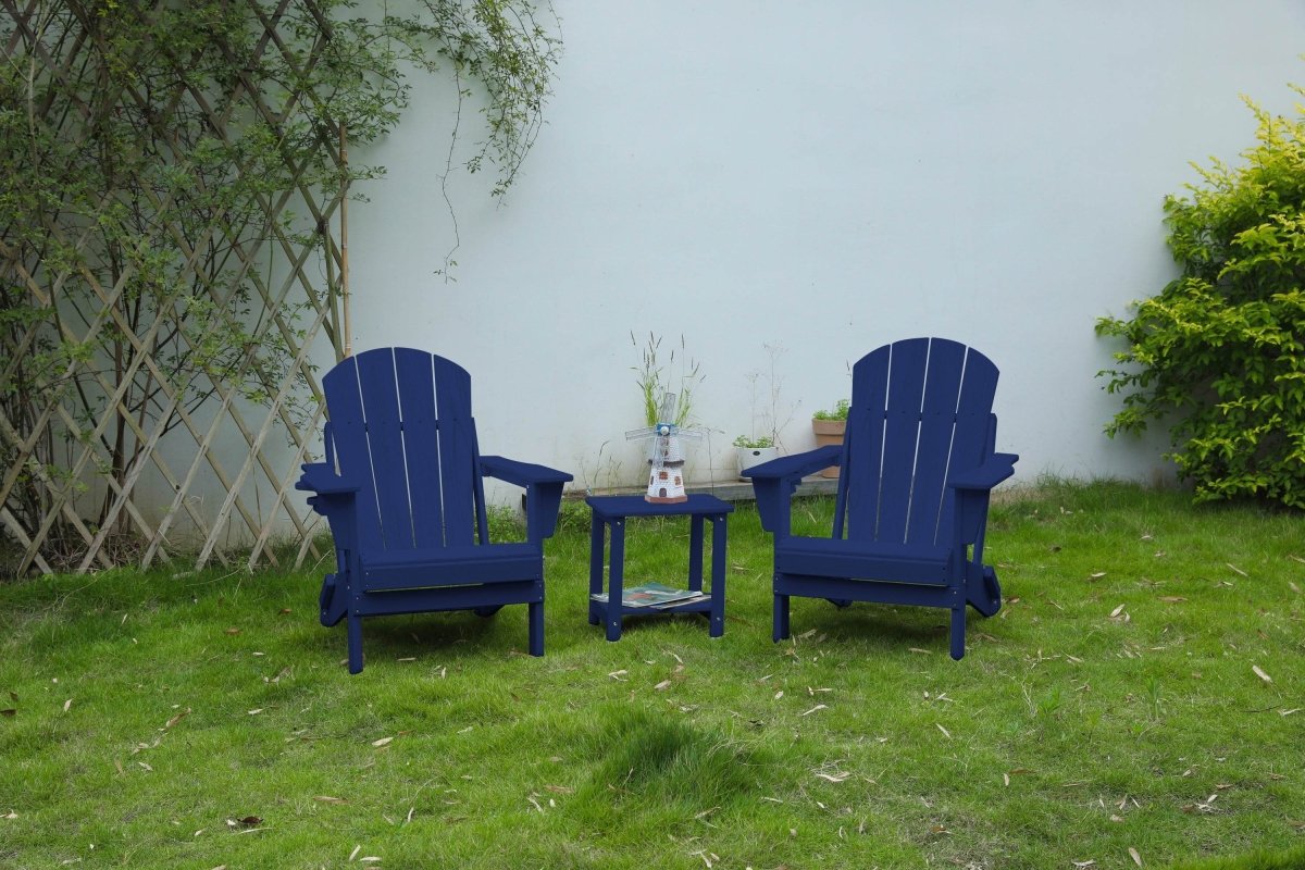 Weather-Resistant Folding Adirondack Chair Set - Sleep Galleria