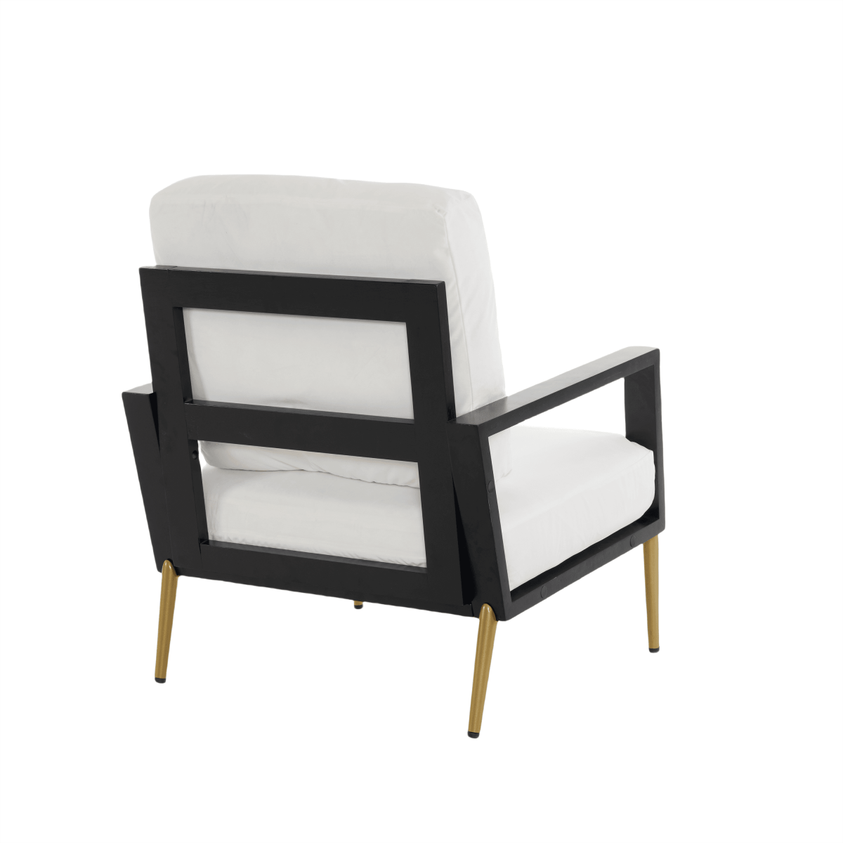 White Velvet Upholstered Accent Armchair - Sleep Galleria