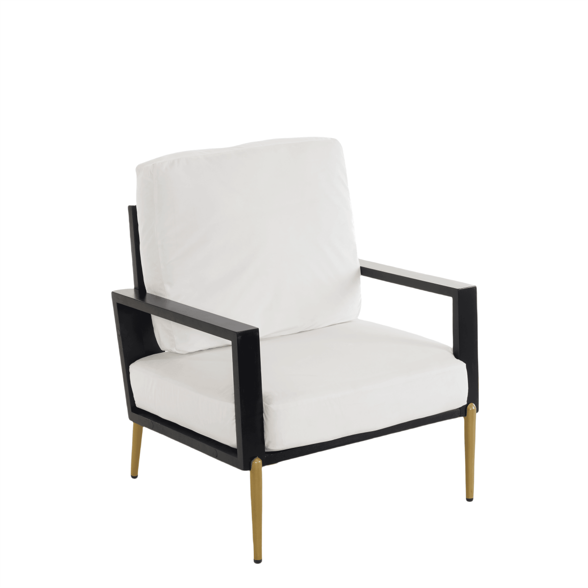 White Velvet Upholstered Accent Armchair - Sleep Galleria