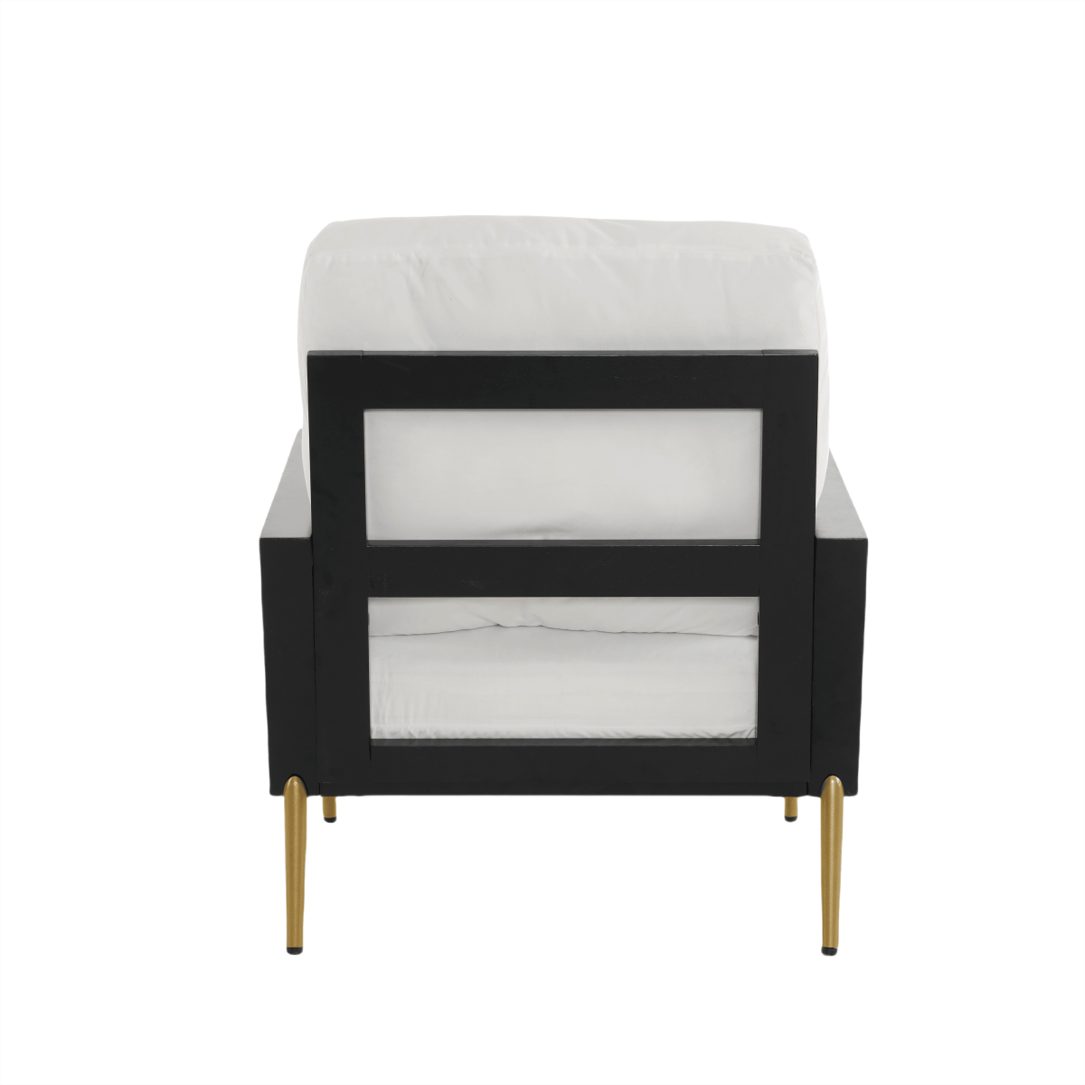 White Velvet Upholstered Accent Armchair - Sleep Galleria