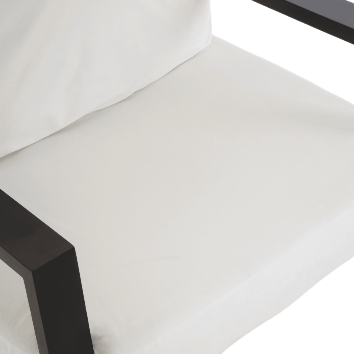 White Velvet Upholstered Accent Armchair - Sleep Galleria