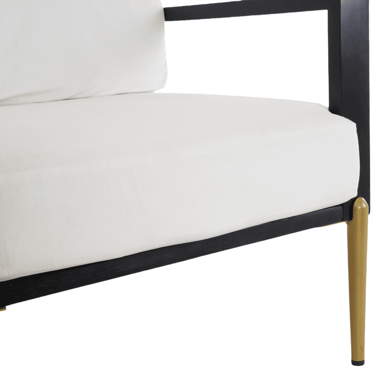 White Velvet Upholstered Accent Armchair - Sleep Galleria