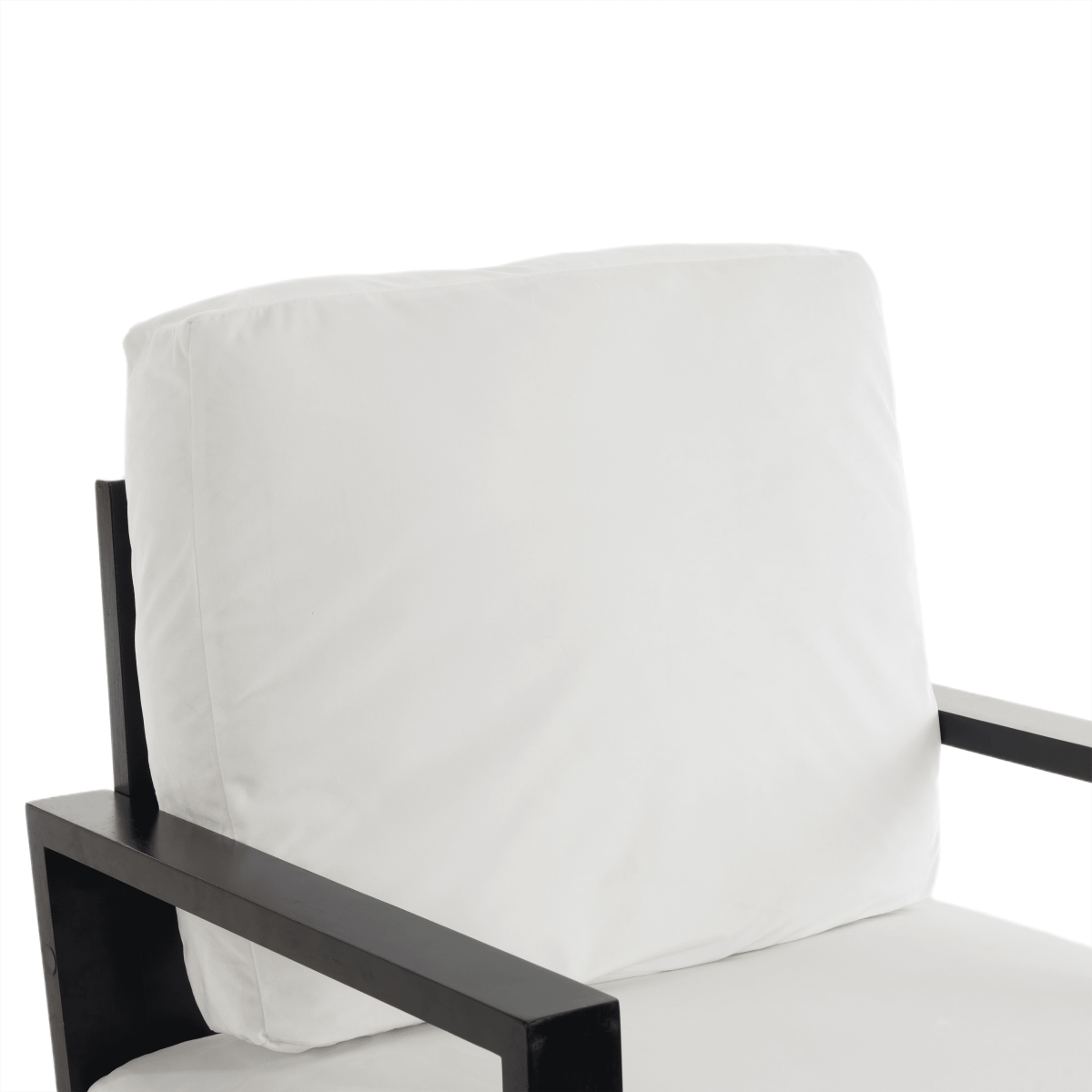 White Velvet Upholstered Accent Armchair - Sleep Galleria