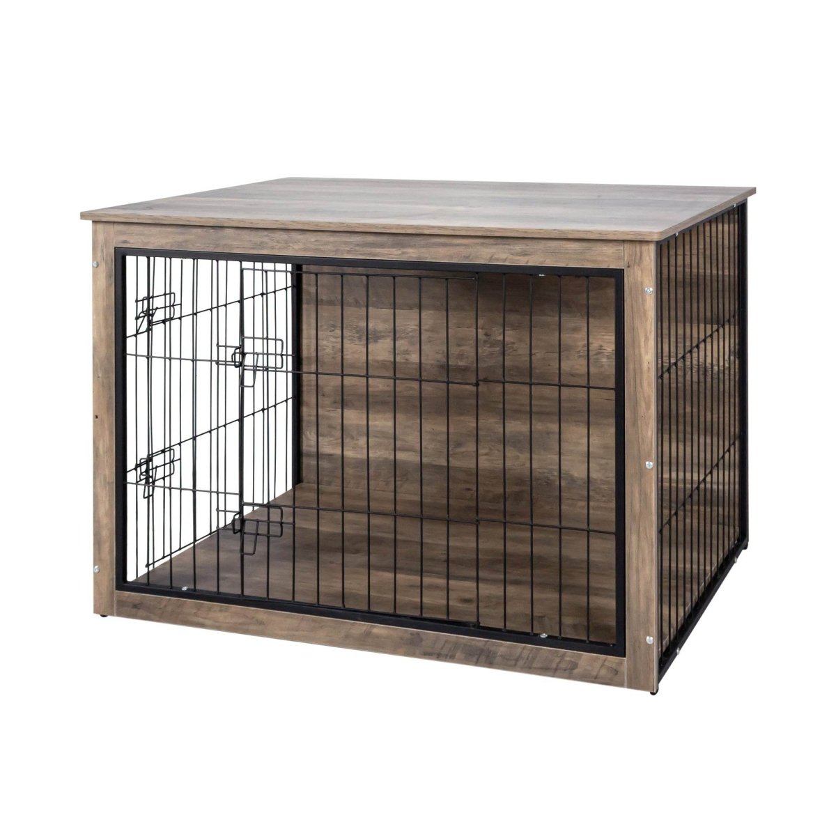 Wooden Dog Crate Furniture With Double Doors - Sleep Galleria