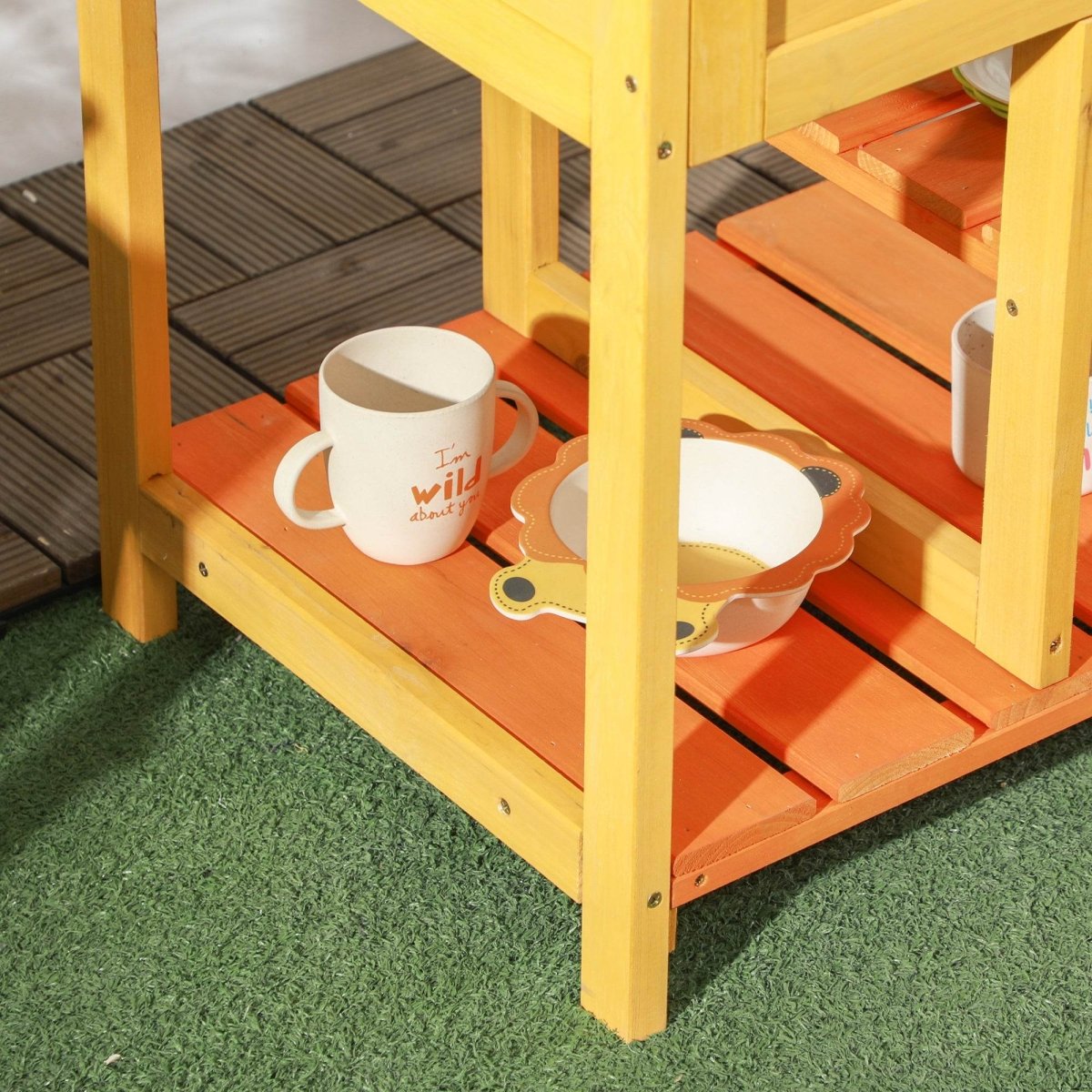 Wooden Outdoor Mud Kitchen Playset With Sink Faucet - Zenvia - Omega Lifestyles