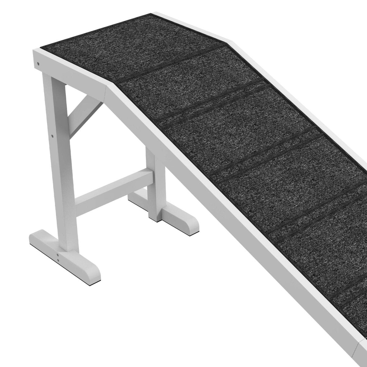Wooden Pet Ramp With Non-Slip Carpeted Top Platform - Sleep Galleria