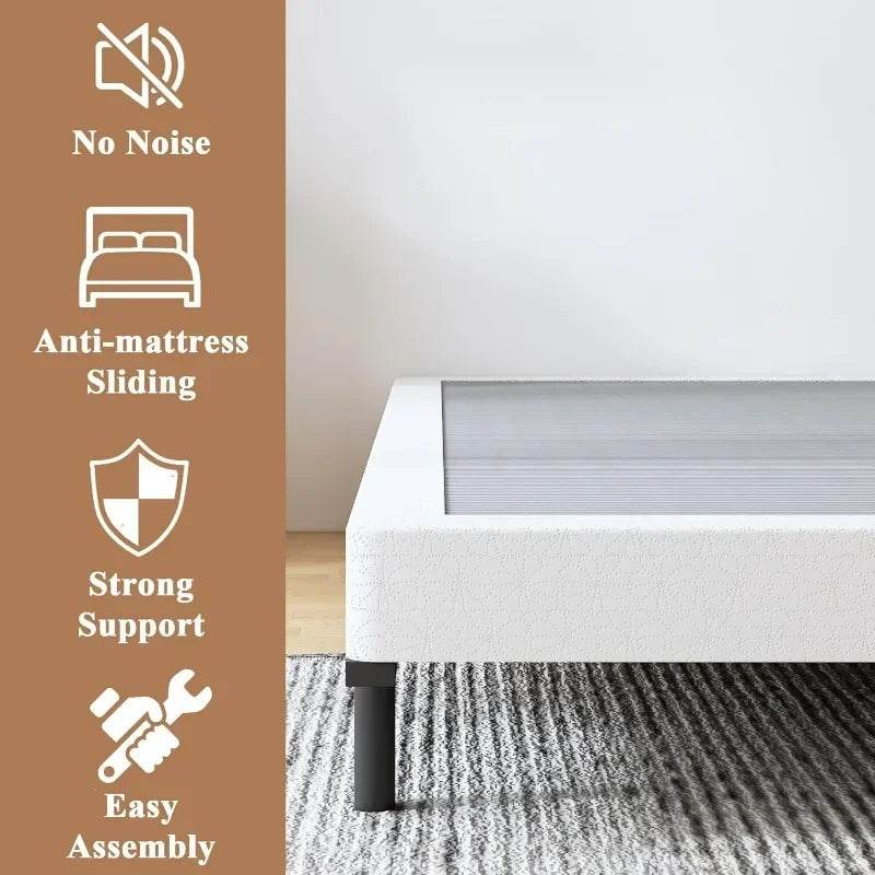 Heavy Duty 6 Inch Metal Box Spring Bed Base - Omega Lifestyles