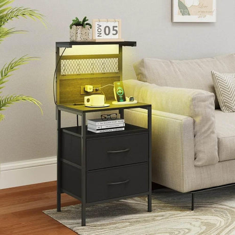 Metal Charging Nightstands - Omega Lifestyles