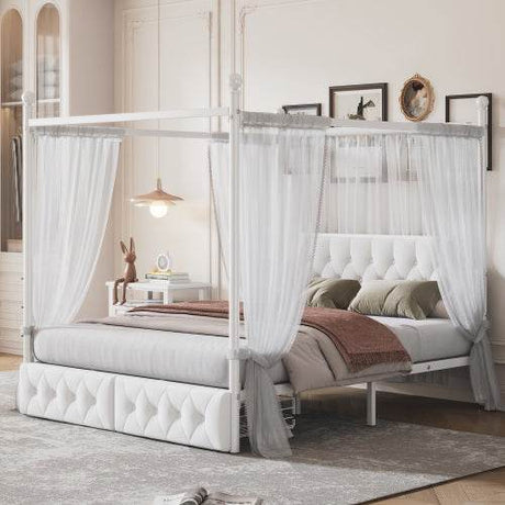 Upholstered Canopy Beds - Omega Lifestyles