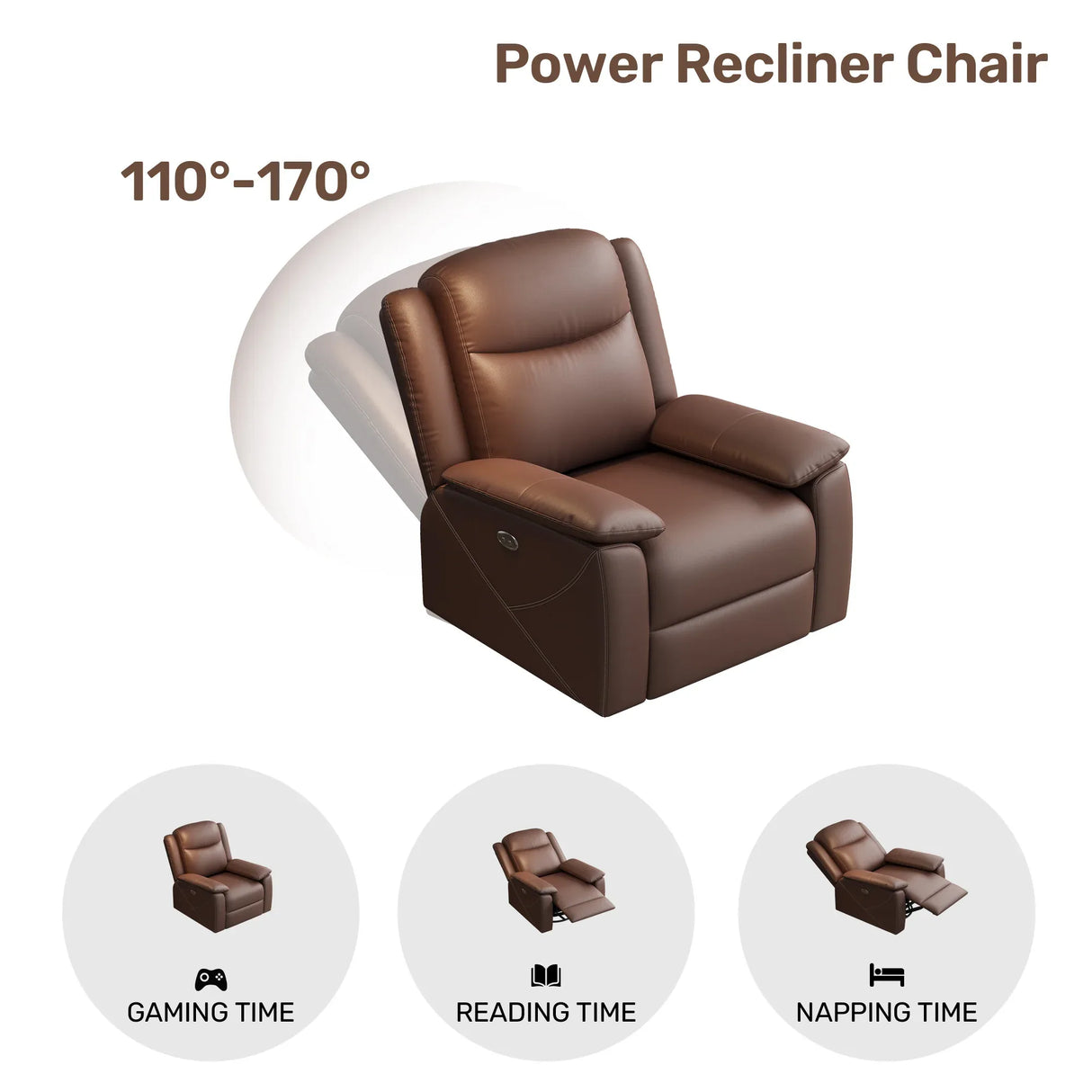 Electric Recliner Chair With USB Charging And Lumbar Support - Omega Lifestyles