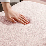 Pink Faux Fur Upholstered Storage Bench With Gold Legs - Omega Lifestyles