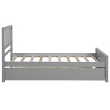 Twin Solid Wood Platform Bed With Trundle - Omega Lifestyles