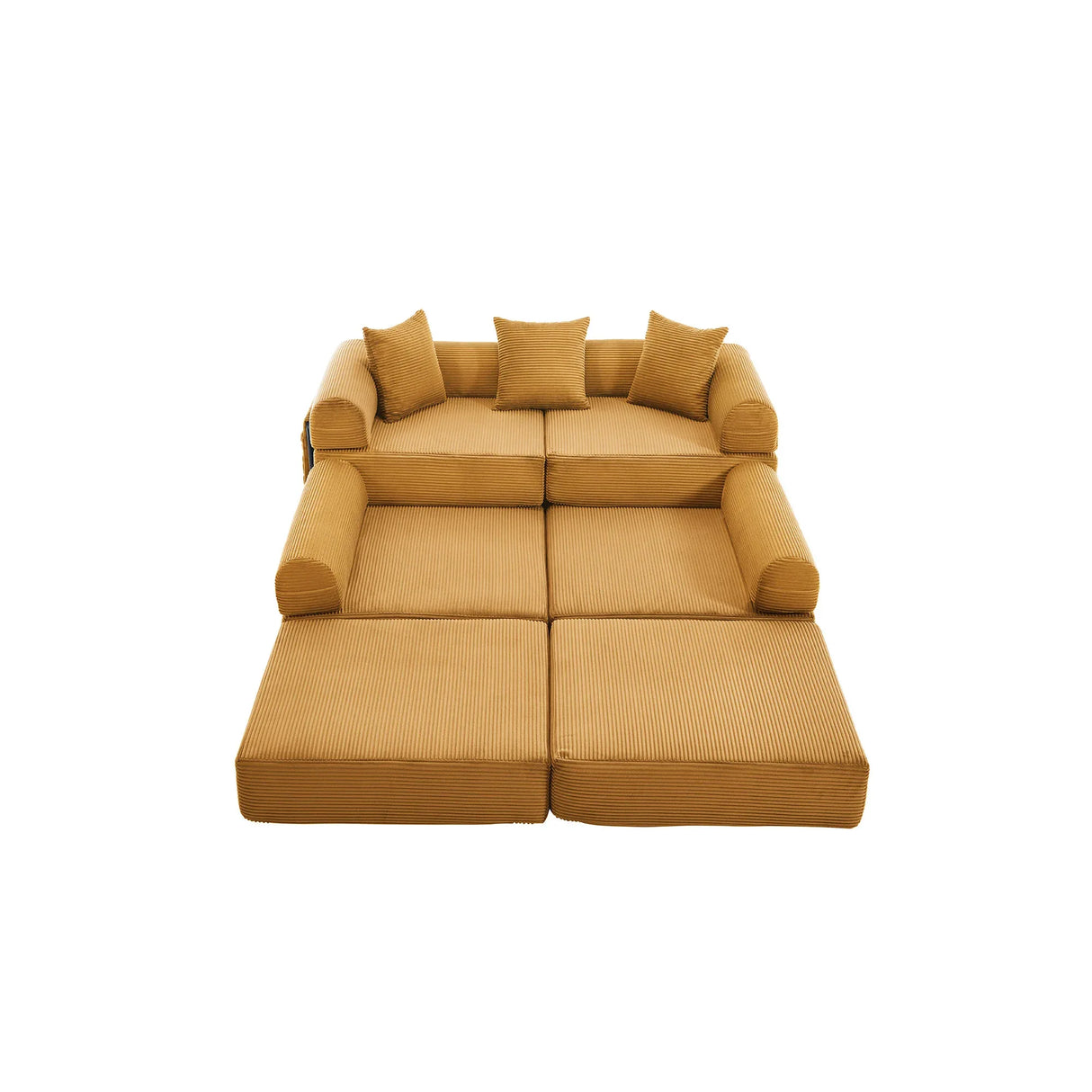 Convertible Corduroy Memory Foam Folding Sofa Bed - Omega Lifestyles