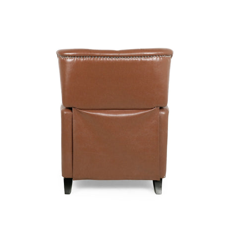 Contemporary Tufted Pushback Recliner With Nailhead Accents - Omega Lifestyles
