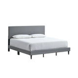 King Upholstered Faux Leather Platform Bed Frame - Omega Lifestyles
