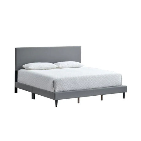 King Upholstered Faux Leather Platform Bed Frame - Omega Lifestyles