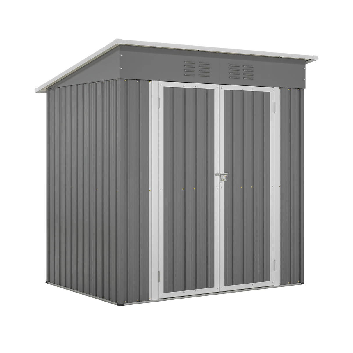 6x4 Outdoor Metal Storage Shed With Lockable Door
