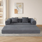 Foldable 3-Seat Soft Memory Foam Sofa Bed With Pillows - Omega Lifestyles