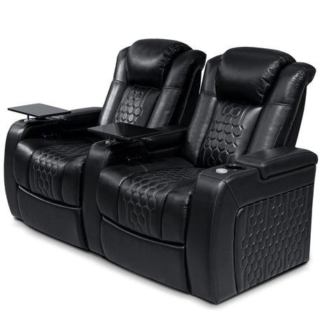 Top-Grain Nappa Ultra-Plush Power Recliner With RGB Lighting - Omega Lifestyles