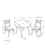 Contemporary 3-Piece White Laminate Dining Table Set - Omega Lifestyles