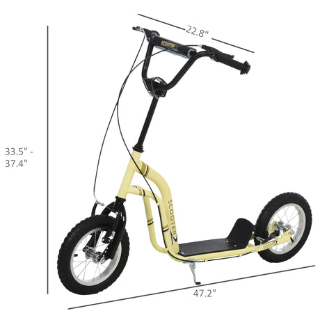 Youth Scooter With Dual Brakes Adjustable 12-Inch Tires - Omega Lifestyles
