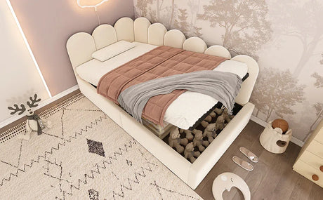 Twin Velvet Upholstered Daybed With Hydraulic Storage - Omega Lifestyles