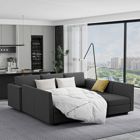 Modular 7-Seater U-Shaped Memory Foam Sectional Sofa - Omega Lifestyles