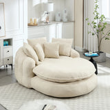 Oversized Chenille Memory Foam Bean Bag Sofa With Pillows - Omega Lifestyles
