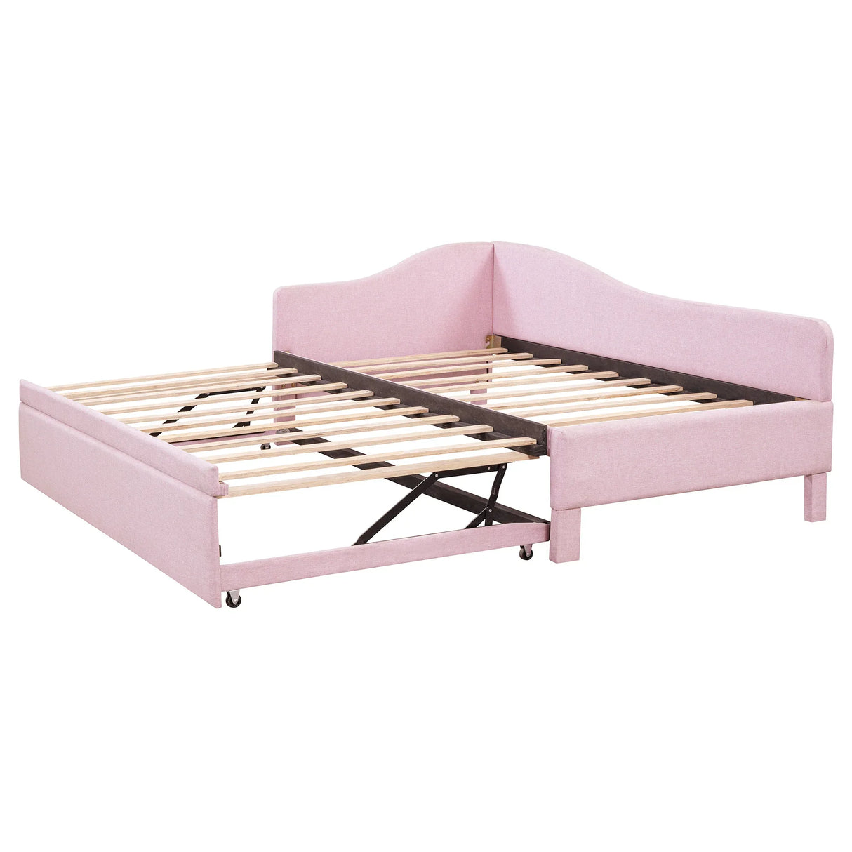 Twin Upholstered L-Shaped Daybed With Pop-Up Trundle - Omega Lifestyles