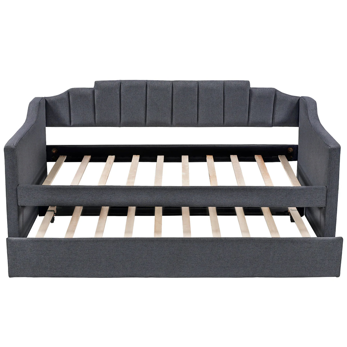 Upholstered Twin Daybed With Wheeled Trundle - Omega Lifestyles