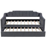 Upholstered Twin Daybed With Wheeled Trundle - Omega Lifestyles