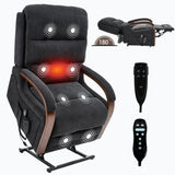 Power Chenille Lift Recliner Chair With Massage Heat - Omega Lifestyles