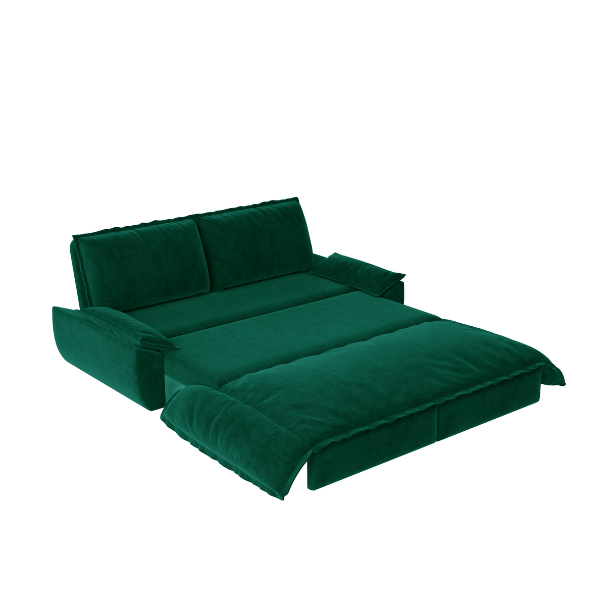3-In-1 Convertible Queen Velvet Sleeper Sofa Bed