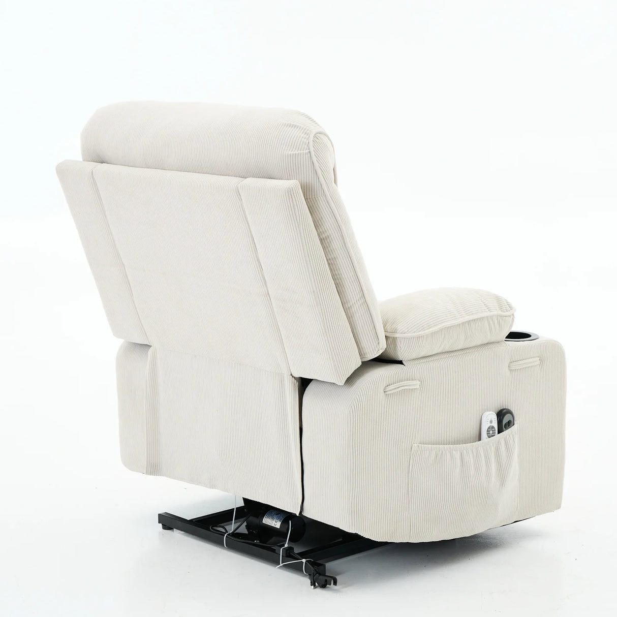 Ivory Remote-Controlled Heated Massage Assistive Recliner - Omega Lifestyles