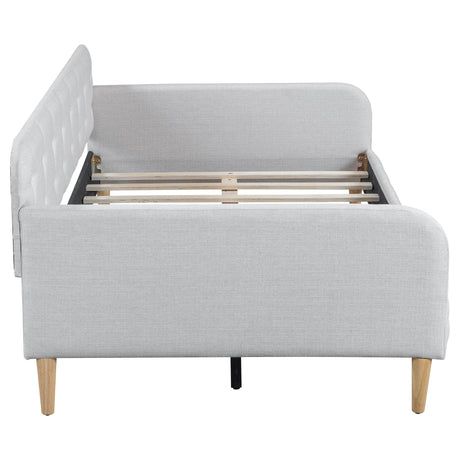 Twin Upholstered Linen Fabric Daybed With Wood Frame - Omega Lifestyles