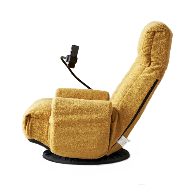 Adjustable Yellow Soft Plush Swivel Lounge Chair - Omega Lifestyles
