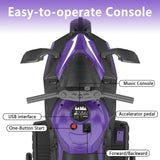 12V Violet Kids Electric Motorcycle With Bluetooth Music - Omega Lifestyles