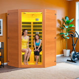 Far Infrared Wood Home Sauna With Bluetooth Speaker - Omega Lifestyles