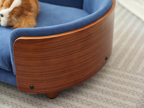 Solid Wood Elevated Orthopedic Dog Bed With Foam Cushion - Sleep Galleria