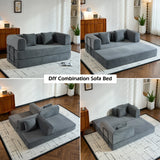 Convertible Corduroy 4-in-1 Folding Sleeper Sofa Bed - Omega Lifestyles