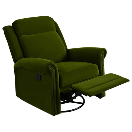 Modern Velvet Adjustable Backrest Swivel Recliner Chair - Omega Lifestyles