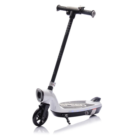 Kids Electric Scooter With Kickstand Bell Rear Brake And LED Lights - Omega Lifestyles