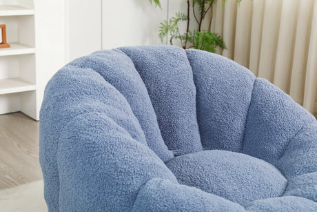 Plush Teddy Foam Bean Bag Chair With Armrests - Omega Lifestyles