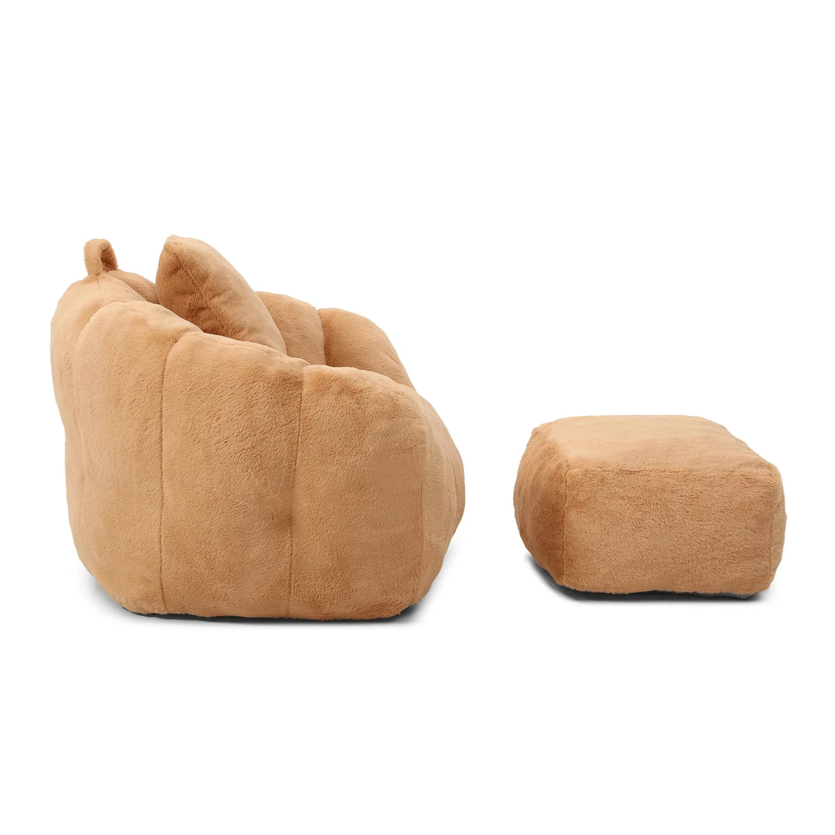Oversized Soft Faux Fur Foam-Filled Bean Bag Chair - Omega Lifestyles