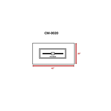 Modern Fiber Reinforced Concrete Propane Fire Pit Table - Omega Lifestyles