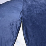 Minky Velvet Memory Foam Bean Bag Chair Navy - Omega Lifestyles