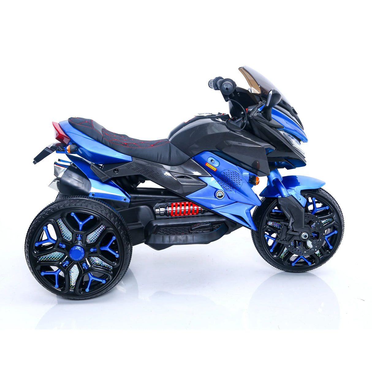 12V Kids Ride-On Motorcycle With PU Seat And Lights - Omega Lifestyles