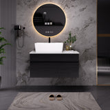 Floating Wall-Mounted Bathroom Vanity With Ceramic Sink
